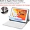 Ntech Hoes geschikt voor iPad 2018 met toetsenbord Bordeaux - Hoes geschikt voor iPad 2017 hoes met toetsenbord Smart Keyboard Case Bluetooth Toetsenbord Hoesje - Ntech