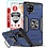Ntech  Samsung A42 Hoesje Heavy Duty Armor Hoesje Blauw - Samsung Galaxy A42 5G hoesje Kickstand Ring cover met Magnetisch Auto Mount- Samsung A42 5G screenprotector 2 pack