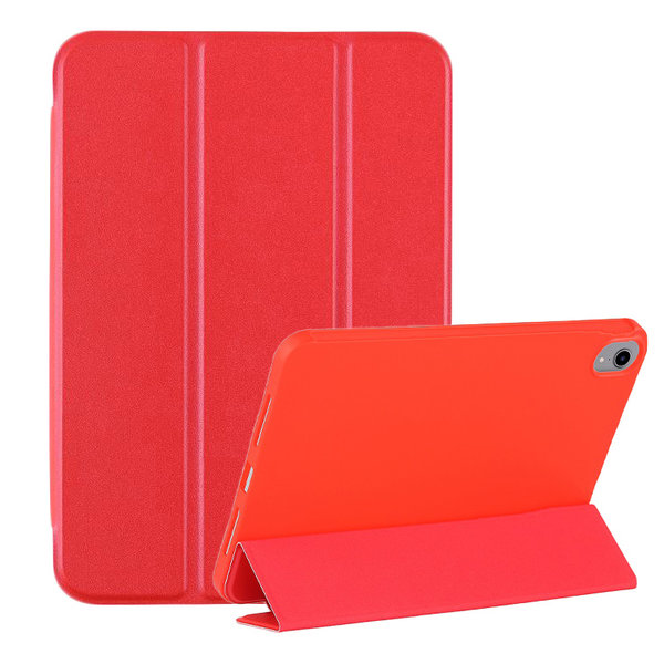 Ntech Hoes geschikt voor iPad Mini 6 hoes Rood - Hoes geschikt voor iPad Mini 2021 hoes - Hoes geschikt voor iPad Mini 6 case cover - Hoes geschikt voor iPad Mini 6 bookcase - Hoes geschikt voor iPad Mini 6 hoesje soft Silicone smart cover
