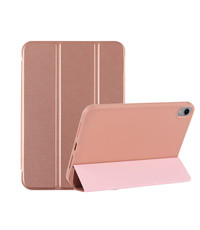 Ntech iPad Mini 6 hoes Rosegoud - iPad Mini 2021 hoes - iPad Mini 6 case cover - Hoes iPad Mini 6 bookcase - iPad Mini 6 hoesje soft Silicone smart cover