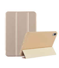 Ntech iPad Mini 6 hoes Goud - iPad Mini 2021 hoes - iPad Mini 6 case cover - Hoes iPad Mini 6 bookcase - iPad Mini 6 hoesje soft Silicone smart cover