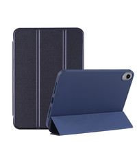 Ntech iPad Mini 6 hoes Donker Blauw - iPad Mini 2021 hoes - iPad Mini 6 case cover - Hoes iPad Mini 6 bookcase - iPad Mini 6 hoesje soft Silicone smart cover