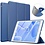 Ntech Hoes geschikt voor iPad Mini 4 Donker Blauw - Hoes geschikt voor iPad Mini 2 / 3 hoes Trifold Smart cover - Hoes geschikt voor iPad Mini hoes - Hoes geschikt voor iPad Mini 5 hoes bookcase - Hoes geschikt voor iPad Mini 1/2/3 hoesje soft Silicone Trifold