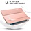 Ntech Hoes geschikt voor iPad Mini 4 Rosegoud - Hoes geschikt voor iPad Mini 2 / 3 hoes Trifold Smart cover - Hoes geschikt voor iPad Mini hoes - Hoes geschikt voor iPad Mini 5 hoes bookcase - Hoes geschikt voor iPad Mini 1/2/3 hoesje soft Silicone Trifold case