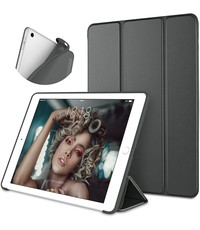 Ntech iPad Hoes 2018 - iPad 2017 Hoes Zwart - iPad hoes siliconen - iPad hoesje Soft smart cover - iPad 2018 Hoes - iPad 9.7 hoes - iPad hoesje Bookcase Trifold- Ntech