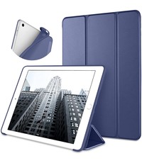 Ntech iPad Hoes 2018 - iPad 2017 Hoes Donker Blauw - iPad hoes siliconen - iPad hoesje Soft smart cover - iPad 2018 Hoes - iPad 9.7 hoes - iPad hoesje Bookcase Trifold- Ntech