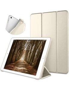 Ntech iPad Hoes 2018 - iPad 2017 Hoes Goud - iPad hoes siliconen - iPad hoesje Soft smart cover - iPad 2018 Hoes - iPad 9.7 hoes - iPad hoesje Bookcase Trifold- Ntech