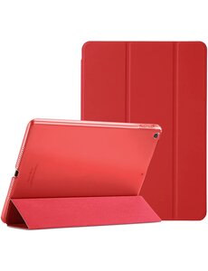 Ntech iPad Hoes 2018 - iPad 2017 Hoes Rood - iPad hoes siliconen - iPad hoesje Soft smart cover - iPad 2018 Hoes - iPad 9.7 hoes - iPad hoesje Bookcase Trifold- Ntech