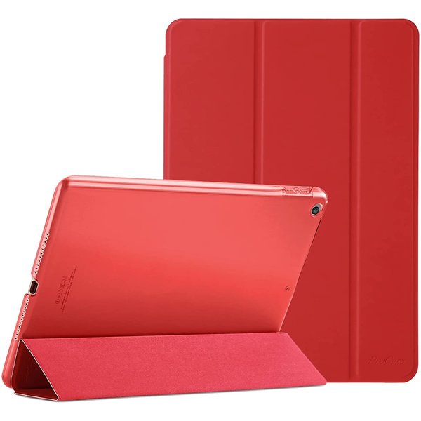 Ntech Hoes geschikt voor iPad 2017 / 2018 backcover Hoes Rood - Hoes geschikt voor iPad 5e / 6e generatie Hoes geschikt voor iPad siliconen - Hoes geschikt voor iPadje Soft smart cover - Hoes geschikt voor iPad 2018 Hoes - Hoes geschikt voor iPad 9.7 hoes - Hoe