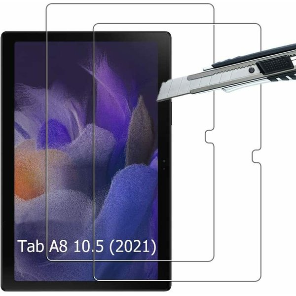 Ntech Screenprotector Geschikt voor Samsung Galaxy Tab A8 screenprotector - Screenprotector Geschikt voor Samsung Galaxy Tab A8 2021 tempered glass - tablet screenprotector - 2 stuks