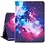 Ntech Hoes geschikt voor iPad 2018 Galaxy Print - Hoes geschikt voor iPad 2017 - Hoes geschikt voor iPad 6e generatie trifold case - Hoes geschikt voor iPad 2018 hoes - Hoes geschikt voor iPad 2017 hoes - Hoes geschikt voor iPad 2018 book case smart cover - Nte