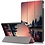 Ntech Hoes geschikt voor iPad 2018 Dusk Print - Hoes geschikt voor iPad 2017 - Hoes geschikt voor iPad 6e generatie trifold case - Hoes geschikt voor iPad 2018 hoes - Hoes geschikt voor iPad 2017 hoes - Hoes geschikt voor iPad 2018 book case smart cover - Ntech