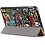 Ntech Hoes geschikt voor iPad 2018 Graffity - Hoes geschikt voor iPad 2017 - Hoes geschikt voor iPad 6e generatie trifold case - Hoes geschikt voor iPad 2018 hoes - Hoes geschikt voor iPad 2017 hoes - Hoes geschikt voor iPad 2018 book case smart cover - Ntech