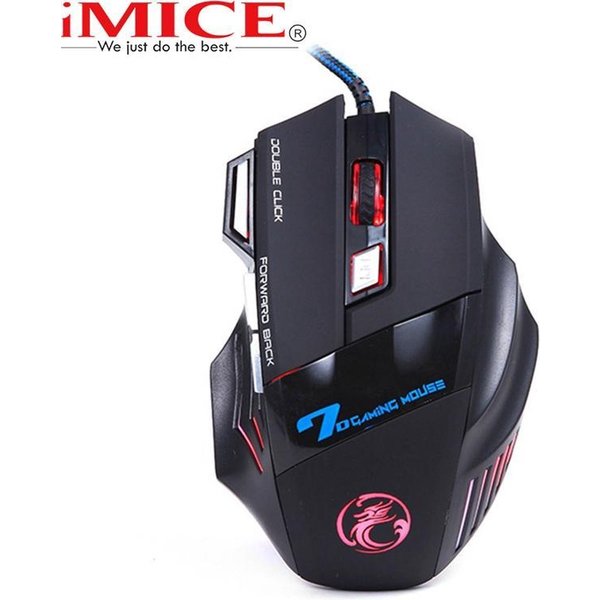 iMice Ergonomische Bedrade Gaming Muis 7 Button LED 5500 DPI USB Computer Muis Gamer IMice X7 Stille Muis Met Achtergrondverlichting voor PC Laptop