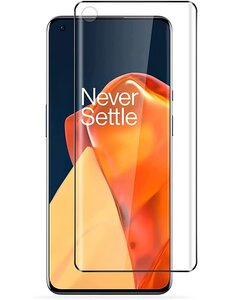 Ntech OnePlus 9 Pro Screenprotector Glas - Screenprotector Oneplus 9 Pro Beschermglas Gehard Full Screen Cover- Zwart