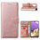 Ntech Hoesje Geschikt Voor Samsung Galaxy A13 hoesje Rose Goud bookcase - Hoesje Geschikt Voor Samsung Galaxy A13 4G hoesje bookcase portemonnee hoesje - A13 Hoesje book cover - hoesjes Hoesje Geschikt Voor Samsung Galaxy A13 screenprotector / 2X Beschermglas