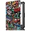 Ntech Geschikt voor Kobo Clara HD hoes Graffity Print Bookcase - Geschikt voor Kobo clara hd cover Smart case - Geschikt voor Kobo clara hoes- hoes Geschikt voor Kobo Clara HD - Kunstleer - Trifold Bookcase hoesje