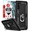 Ntech Hoesje Geschikt Voor Samsung Galaxy A13 5G / A04s Hoesje met Ring Houder – TPU backcover – Met 2x screenprotector gehard glas - Zwart