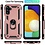 Ntech Hoesje Geschikt Voor Samsung Galaxy A13 5G / A04s Hoesje met Ring Houder – TPU backcover – Met 2x screenprotector gehard glas – Rosegoud