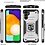 Ntech Hoesje Geschikt Voor Samsung Galaxy A13 5G / A04s Hoesje – Ring houder - Magnetisch Auto Mount – Met 2x screenprotector – gehard glas – Zilver