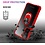 Ntech Hoesje Geschikt Voor Samsung Galaxy S21 Plus hoesje - Premium Shock Proof hoesje transparant Rood randen backcover case met kickstand - Hoesje Geschikt Voor Samsung Galaxy S21 Plus hoesje met Ring houder / Ring vinger houder / standaard