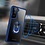 Ntech Hoesje Geschikt Voor Samsung Galaxy S21 Plus hoesje - Premium Shock Proof hoesje transparant Blauw randen backcover case met kickstand - Hoesje Geschikt Voor Samsung Galaxy S21 Plus hoesje met Ring houder / Ring vinger houder / standaard