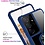 Ntech Hoesje Geschikt Voor Samsung Galaxy S21 Ultra hoesje - Premium Shock Proof hoesje transparant Blauw randen backcover case met kickstand - Hoesje Geschikt Voor Samsung Galaxy S21 Ultra hoesje met Ring houder / Ring vinger houder / standaard