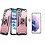 Ntech Hoesje Geschikt Voor Samsung Galaxy S21 FE Hoesje Heavy Duty Armor Hoesje Rose Goud - Galaxy S21 FE Case Kickstand Ring cover met Magnetisch Auto Mount- Hoesje Geschikt Voor Samsung Galaxy S21 FE screenprotector 2 pack