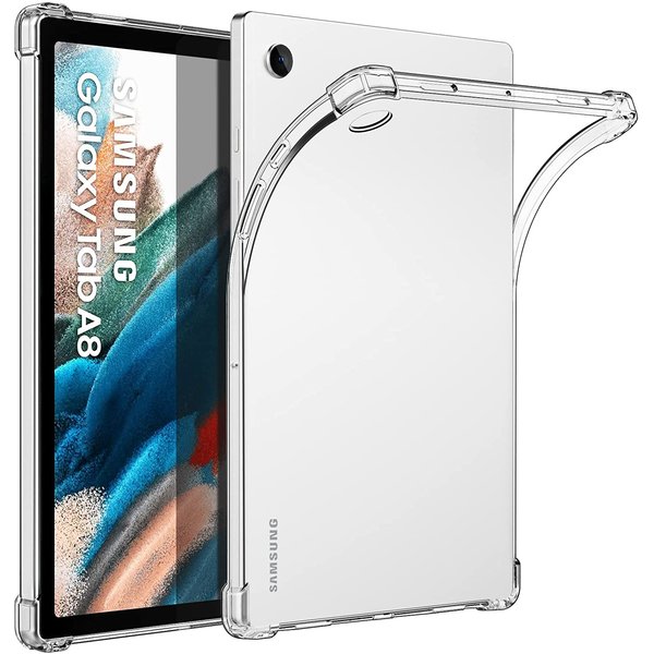 Ntech Hoesje Geschikt Voor Samsung Galaxy Tab A8 Hoes Transparant Siliconen Shockproof Hoesje Geschikt Voor Samsung Galaxy tab A8 (2021/2022) hoes siliconen cover - Schokbestendig
