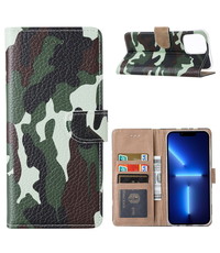 Ntech iPhone 13 Pro Max Hoesje Camouflage Legerprint
