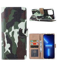 Ntech iPhone 13 Pro Hoesje Camouflage Legerprint