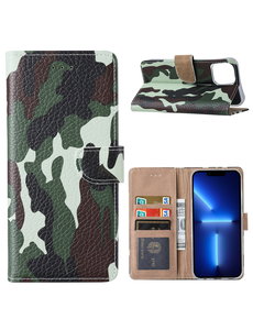 Ntech iPhone 13 Mini Hoesje Camouflage Legerprint