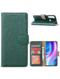 Ntech Xiaomi Redmi Note 8 (2019/2021) Hoesje Groen - Xiaomi Note 8 2021 bookcase met Pasjeshouder - Note 8 2019 case Portemonnee cover