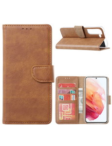Ntech Samsung Galax S22 Plus Hoesje BookCase Bruin