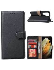 Ntech Samsung S22 Ultra Hoesje BookCase Zwart