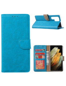 Ntech Samsung Galax S22 Ultra Hoesje BookCase Blauw