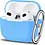 Ntech Airpod 3 hoesje Silicone Case Blauw - AirPods 3 Case Siliconen Hoes - AirPods 3 Hoes Cover