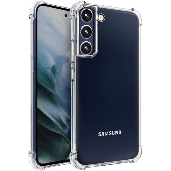 Ntech Hoesje Geschikt Voor Samsung Galaxy S22 hoesje transparent - Hoesje Geschikt Voor Samsung Galaxy S22 hoesje shock proof case transparant - hoesje Hoesje Geschikt Voor Samsung Galaxy S22 Siliconen hoesje - Transparant