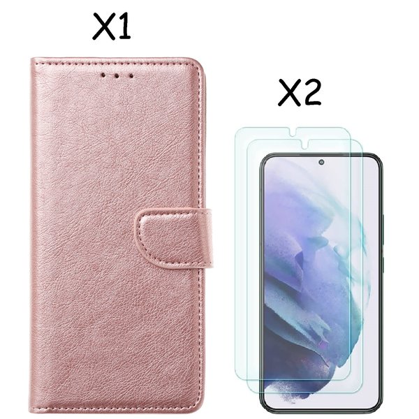 Ntech Hoesje Geschikt Voor Samsung Galaxy S22 Plus hoesje Rose Goud Hoesje Geschikt Voor Samsung Galaxy S22 Plus 5G hoesje bookcase portemonnee cover - Hoesje Geschikt Voor Samsung Galaxy hoesje S22 Plus - Hoesje Geschikt Voor Samsung Galaxy S22 Plus screenprot