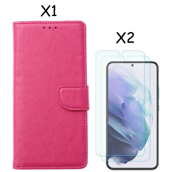 Ntech Hoesje Geschikt Voor Samsung Galaxy S22 Plus hoesje Pink Hoesje Geschikt Voor Samsung Galaxy S22 Plus 5G hoesje bookcase portemonnee cover - Hoesje Geschikt Voor Samsung Galaxy hoesje S22 Plus - Hoesje Geschikt Voor Samsung Galaxy S22 Plus screenprotector