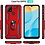 Ntech Oppo A15 Hoesje armor Met ring houder Rood - Oppo A15s hoesje  / Oppo A35 2021 hoesje met Kickstand TPU backcover hoesje - Oppo A15 / A15s screenprotector 2 pack