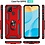 Ntech Oppo A15 Hoesje armor Met ring houder Rood - Oppo A15s hoesje  / Oppo A35 2021 hoesje met Kickstand TPU backcover hoesje - Oppo A15 / A15s screenprotector 2 pack