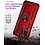 Ntech Oppo A16 Hoesje armor Met ring houder Rood - Oppo A16s hoesje  / Oppo A54s hoesje met Kickstand TPU backcover hoesje - Oppo A16 / A16s screenprotector 2 pack