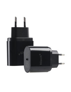 Ntech usb c adapter S22 Ultra / S22 / S22 Plus / Oplader Samsung  Zwart- 25W Snellader met USB-C Aansluiting - Samsung Oplaadstekker- Samsung oplader USB C - USB C adapter - USB C oplader