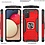 Ntech Hoesje Geschikt Voor Samsung Galaxy A03s Hoesje Heavy Duty Armor Hoesje Rood - Galaxy A03S Case Kickstand Ring cover met Magnetisch Auto Mount- Hoesje Geschikt Voor Samsung Galaxy A03S screenprotector 2 pack