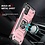 Ntech Hoesje Geschikt Voor Samsung Galaxy A03s Hoesje Heavy Duty Armor Hoesje Rose Goud - Galaxy A03S Case Kickstand Ring cover met Magnetisch Auto Mount- Hoesje Geschikt Voor Samsung Galaxy A03S screenprotector 2 pack