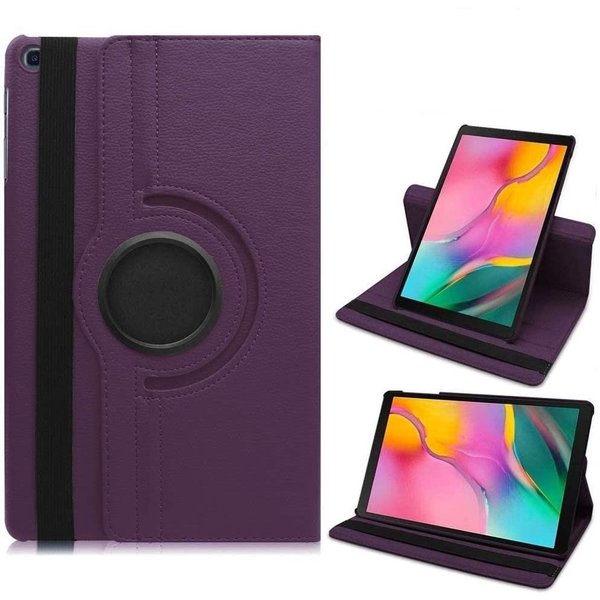 Ntech Hoesje Geschikt Voor Samsung Galaxy tab s6 lite 2024 hoes Paars Draaibare Hoesje Case Cover tablethoes - Tab s6 lite hoes 2020 / 2022 360 Hoes bookcase