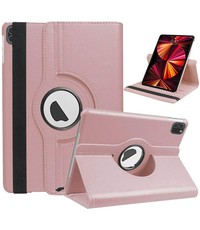 Ntech iPad pro 2020 hoes / iPad Pro 2021 hoes bookcase Draaibare Rosegoud - iPad pro hoes 2021 / 2020 - ipad pro 11 2021 case Cover- iPad pro 2020 hoes