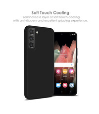 Ntech Samsung Galax S22 Hoesje Silicone Backcover – Zwart