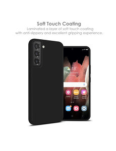 Ntech Samsung Galax S22 Hoesje Silicone Backcover – Zwart